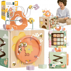CLASSIC WORLD Wooden Sensory Educational Cube 5in1
