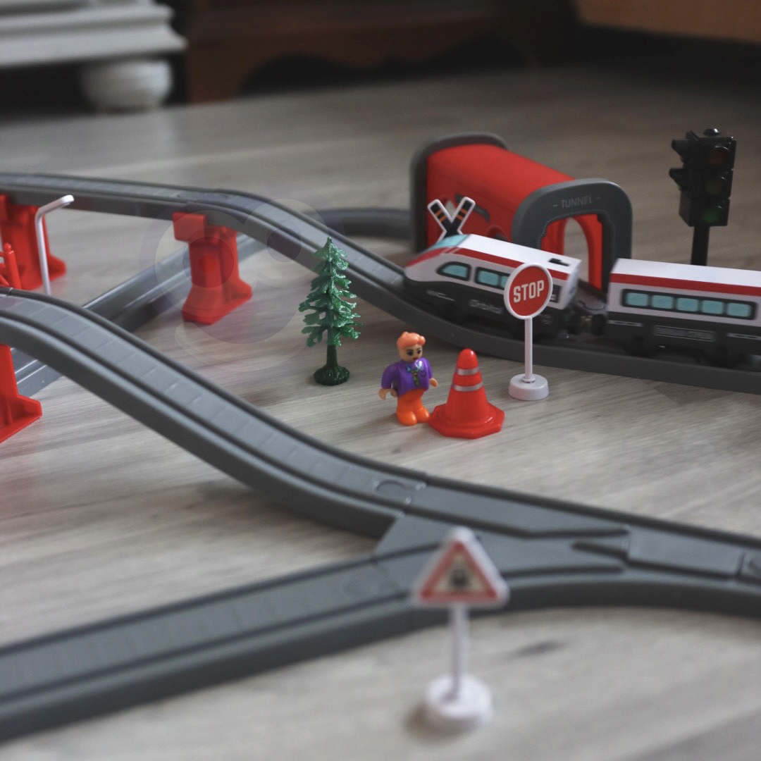 Kolejka elektryczna tor most tunel 80 el.
