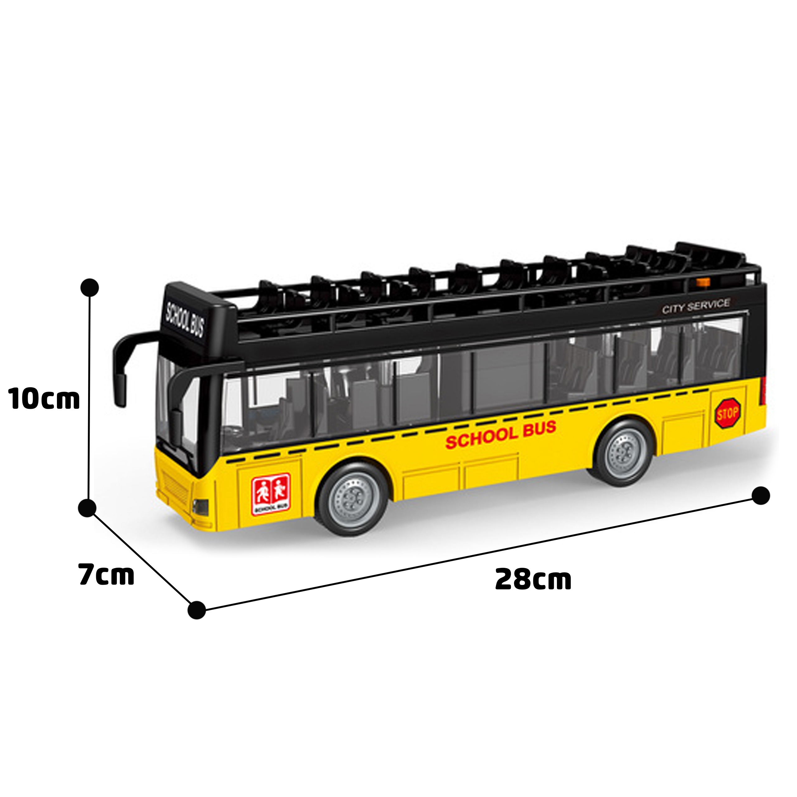 Autobus ze światłami i otwieranymi drzwiami