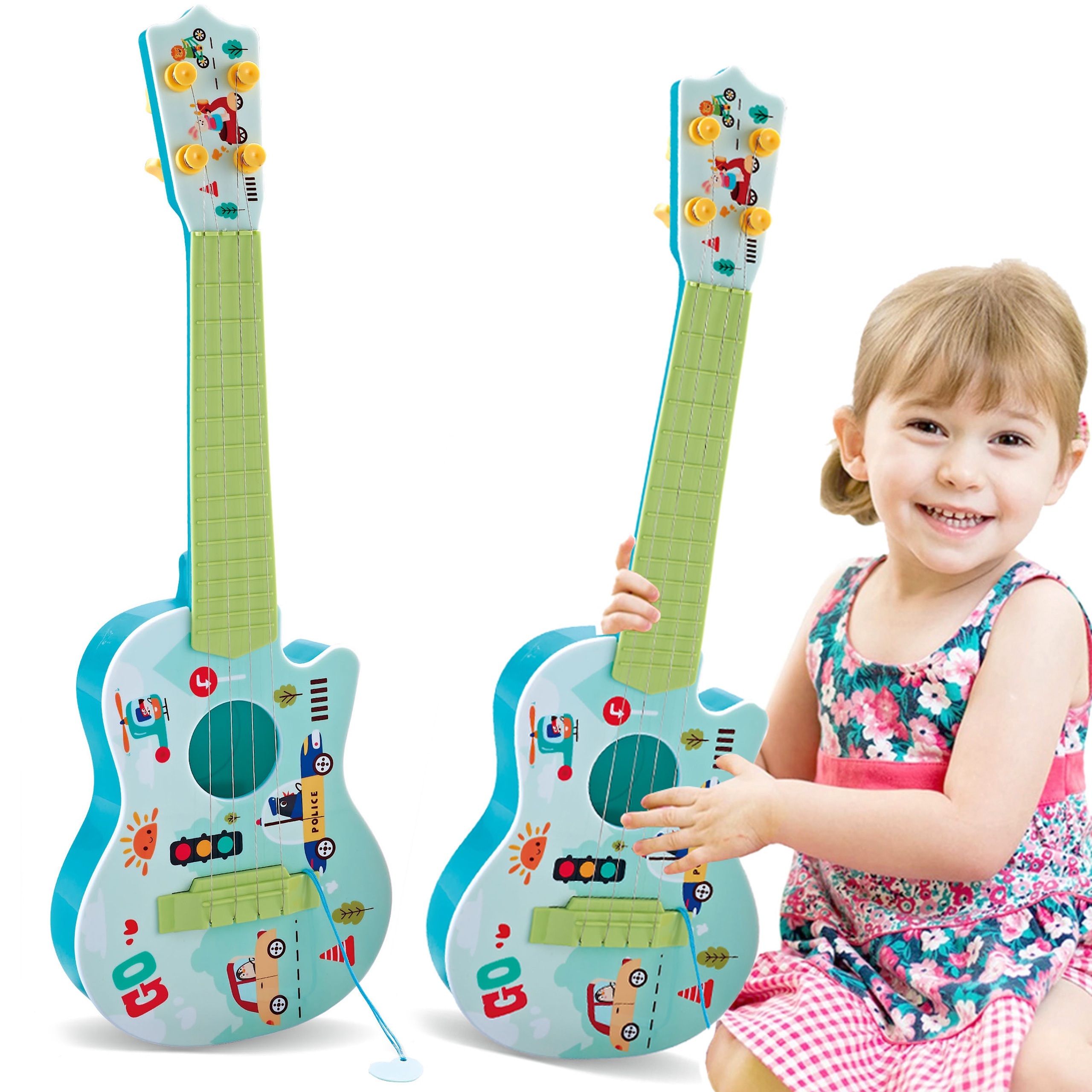 WOOPIE Gitara Akustyczna dla Dzieci Zielona 43 cm