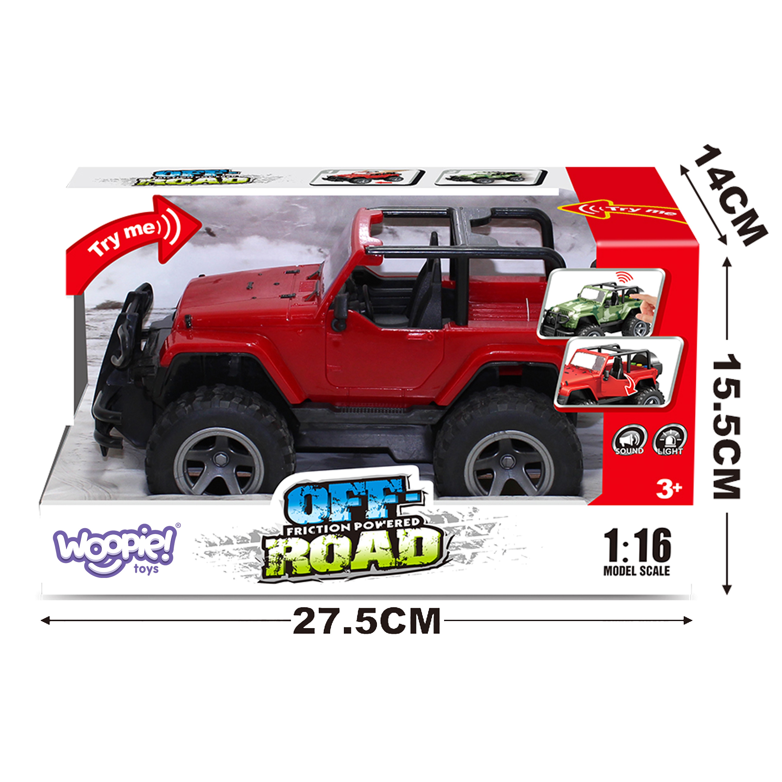 Jeep auto samochód terenowy z dźwiękiem i światłem