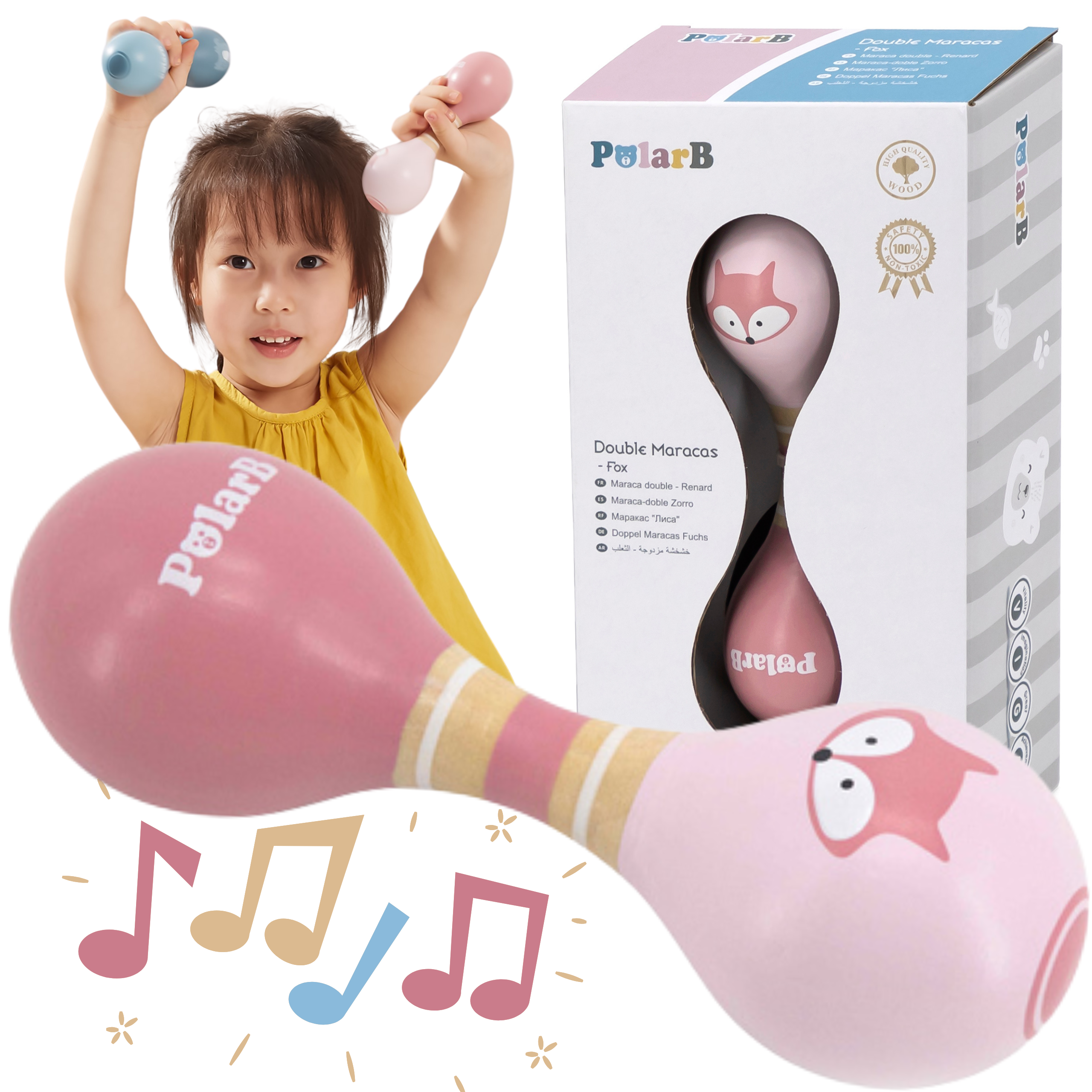 Polarb marakas instrument muzyczny dla dzieci grzechotka