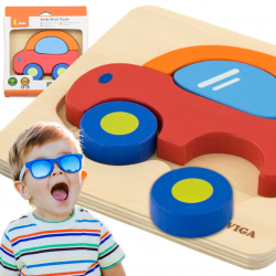 VIGA Toddler's First Wooden Puzzle Car