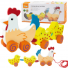 VIGA Pulling Set with Chickens 36 cm