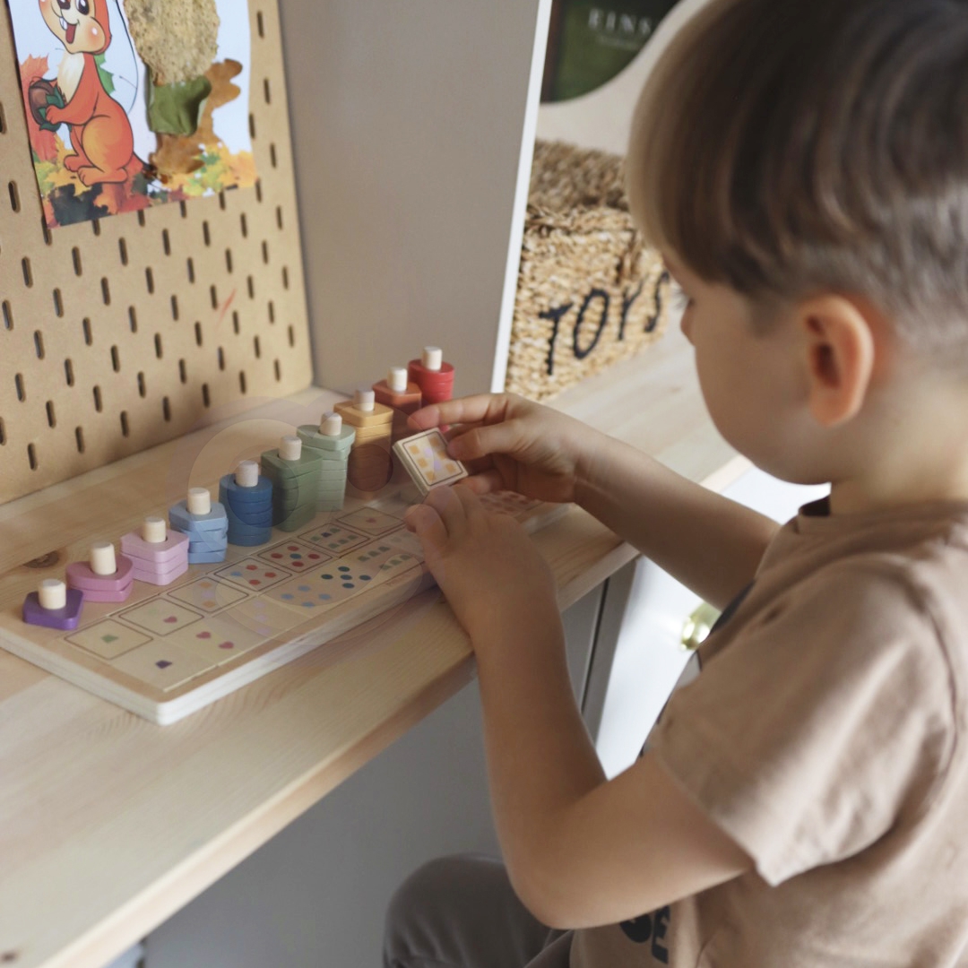 Polarb drewniane liczydło sorter nauka liczb montessori