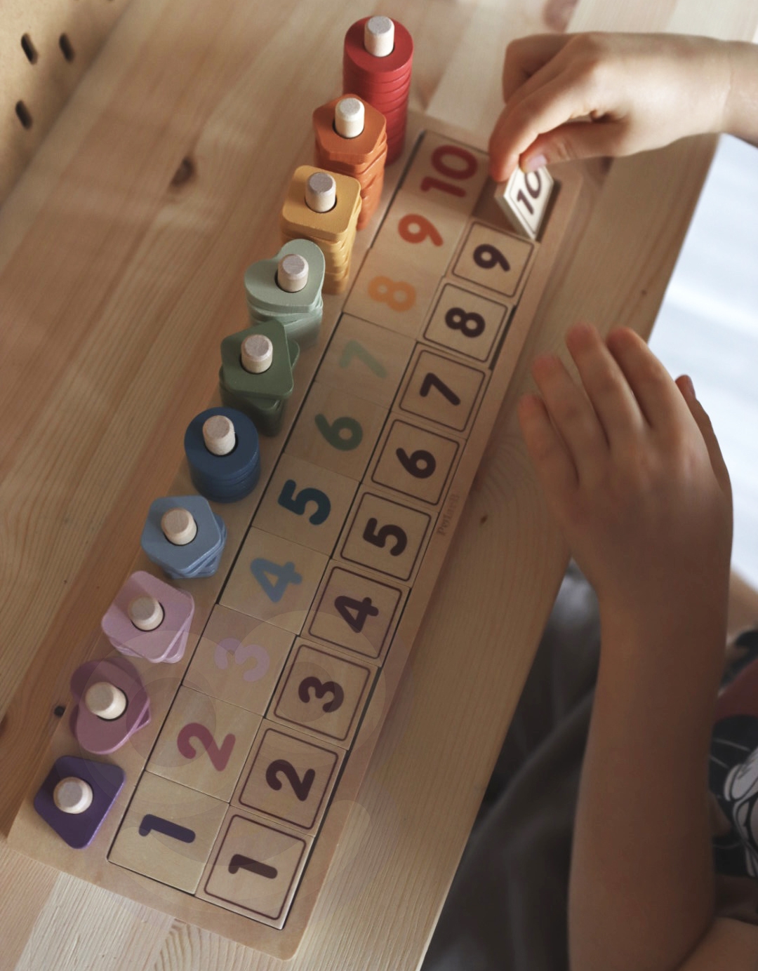 Polarb drewniane liczydło sorter nauka liczb montessori