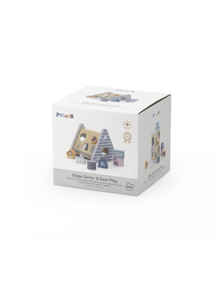 Drewniana piramidka edukacyjna - Sorter - VIGA - PolarB