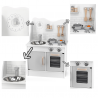VIGA PolarB Wooden Kitchen with Accessories Eco Gray