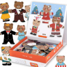 VIGA Wooden Magnetic Jigsaw Puzzle Family of Bears
