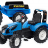 FALK Landini Blue Pedal Tractor with Trailer from 3 Years