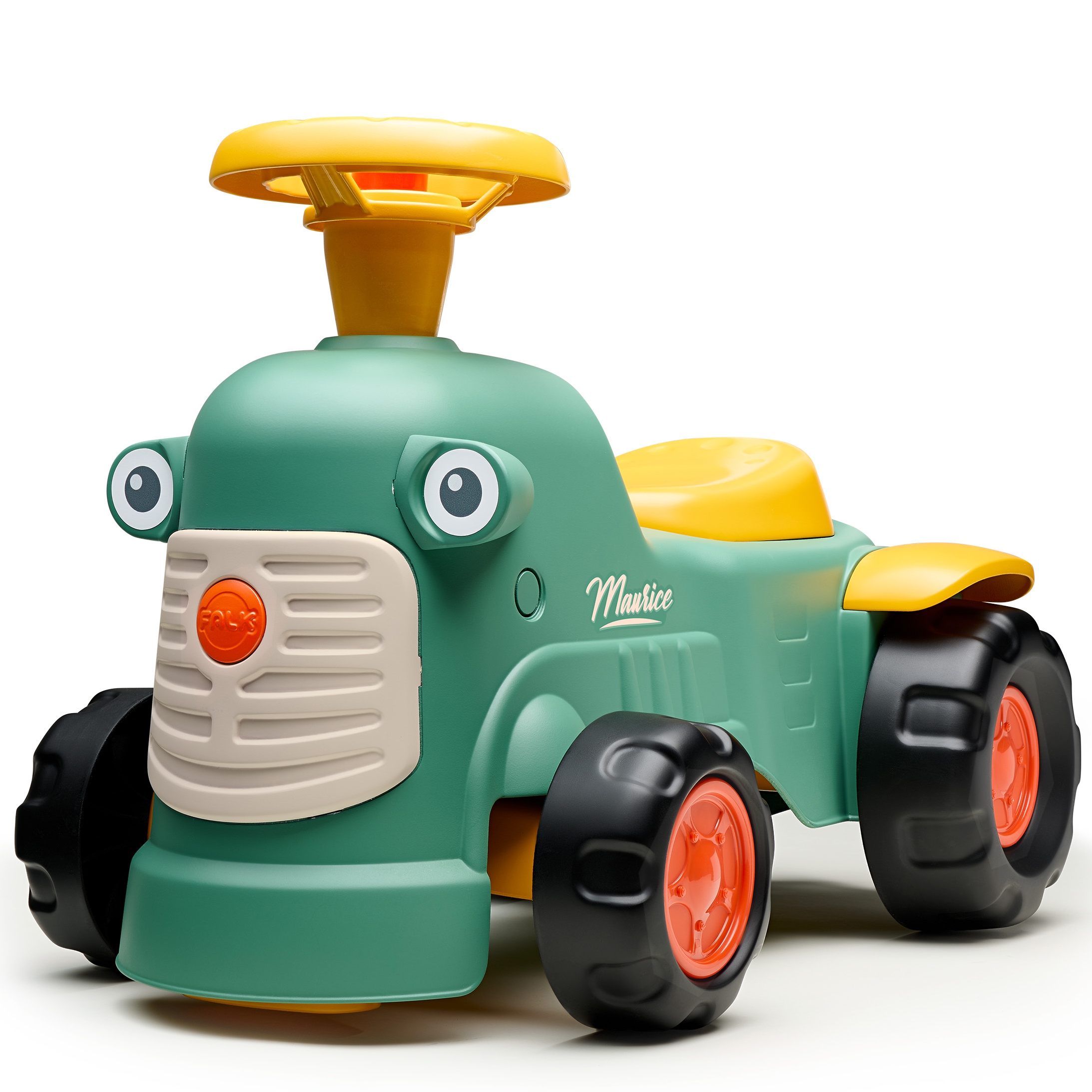 Traktorek baby maurice zielony vintage z przyczepką od 1 roku