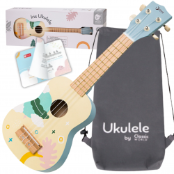 CLASSIC WORLD Wooden Ukulele Guitar for Children Pink