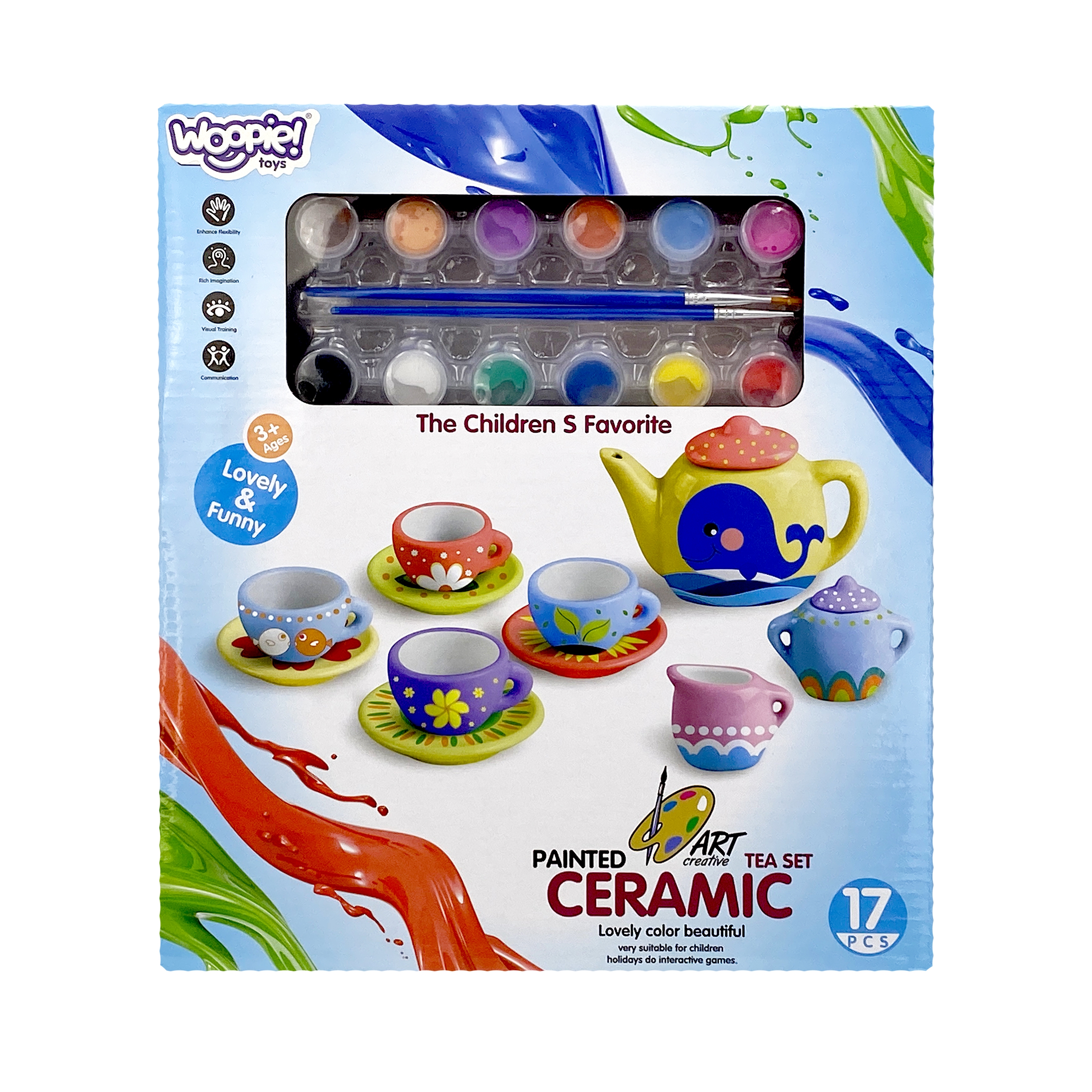 Zestaw serwis do herbaty ceramiczny do malowania