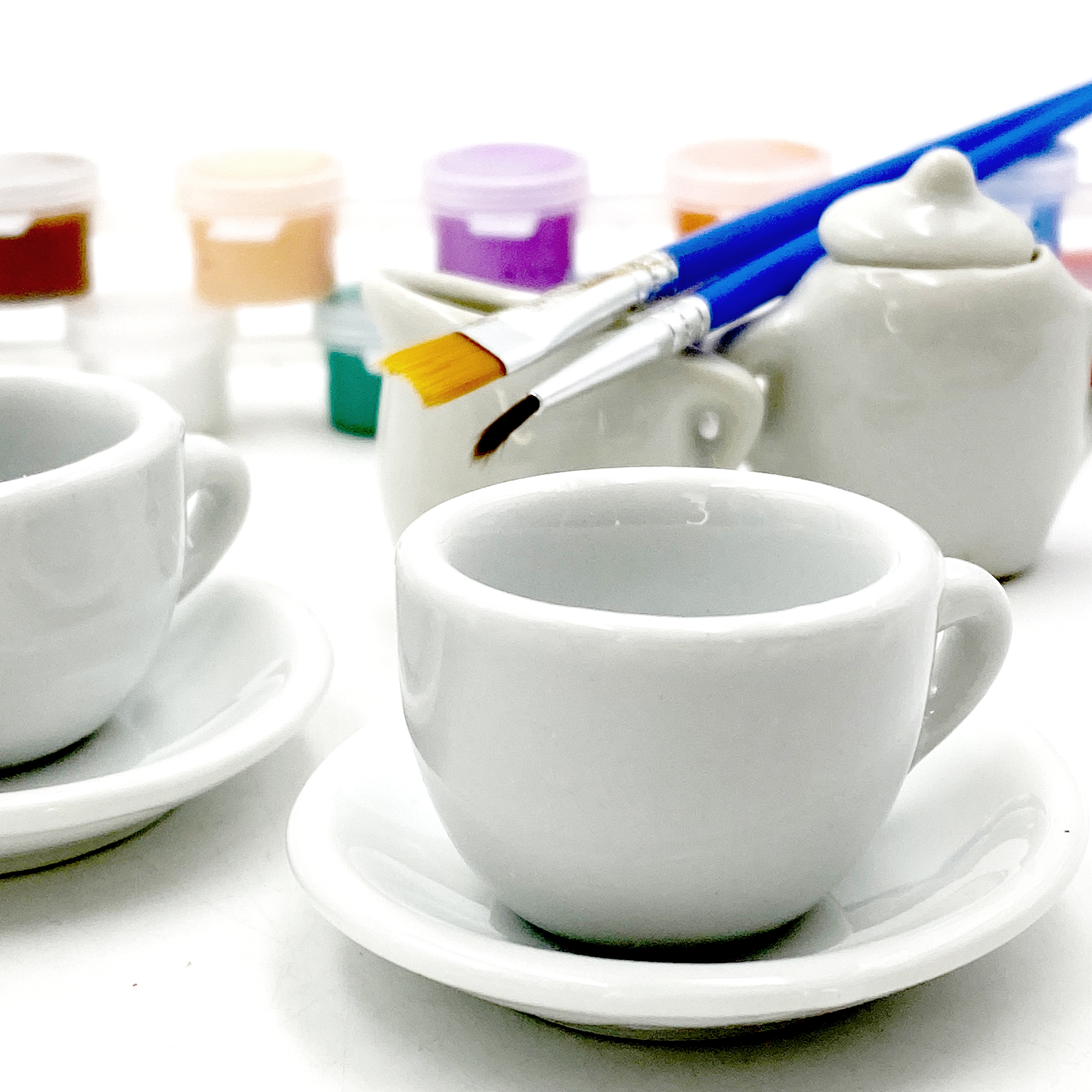 Zestaw serwis do herbaty ceramiczny do malowania