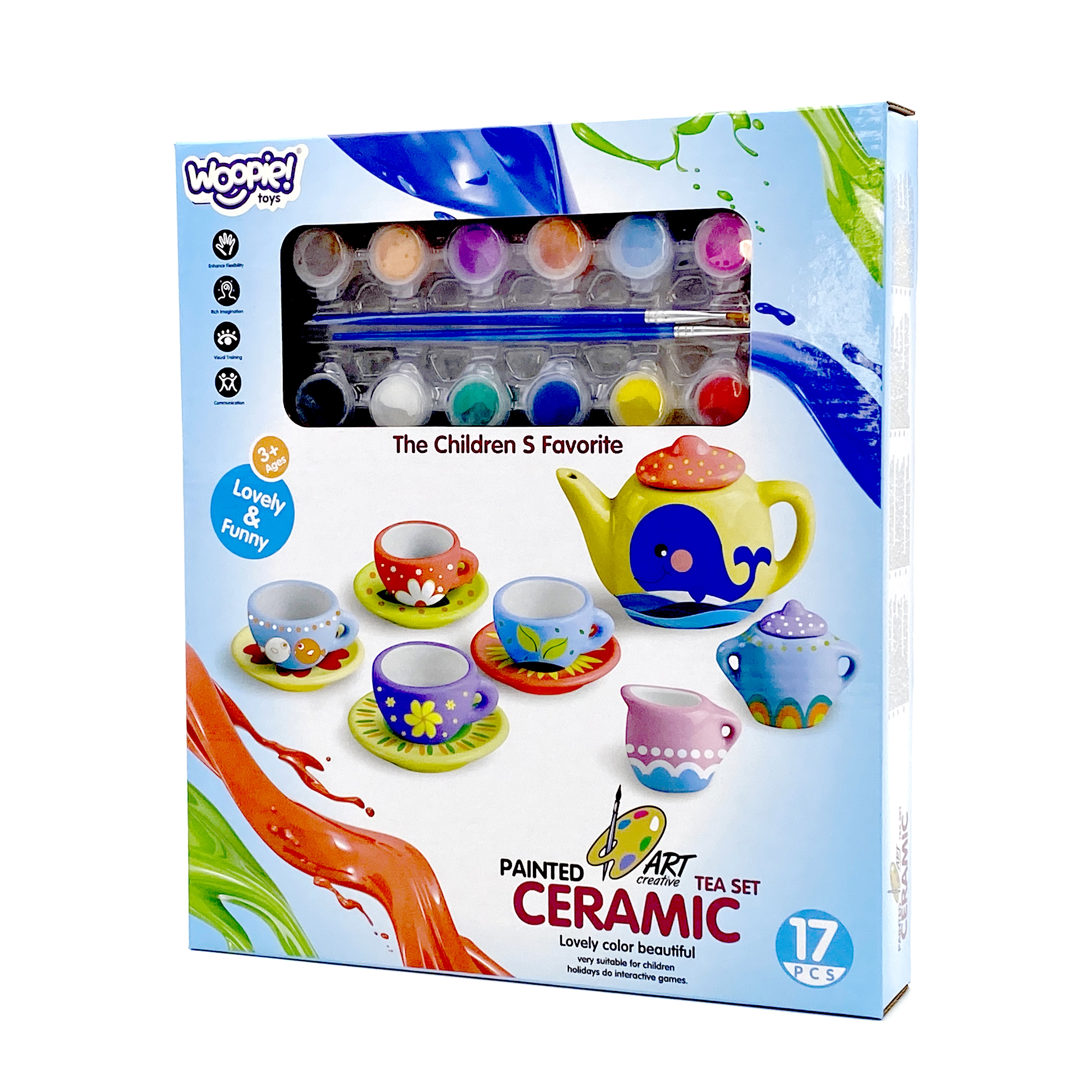 Zestaw serwis do herbaty ceramiczny do malowania