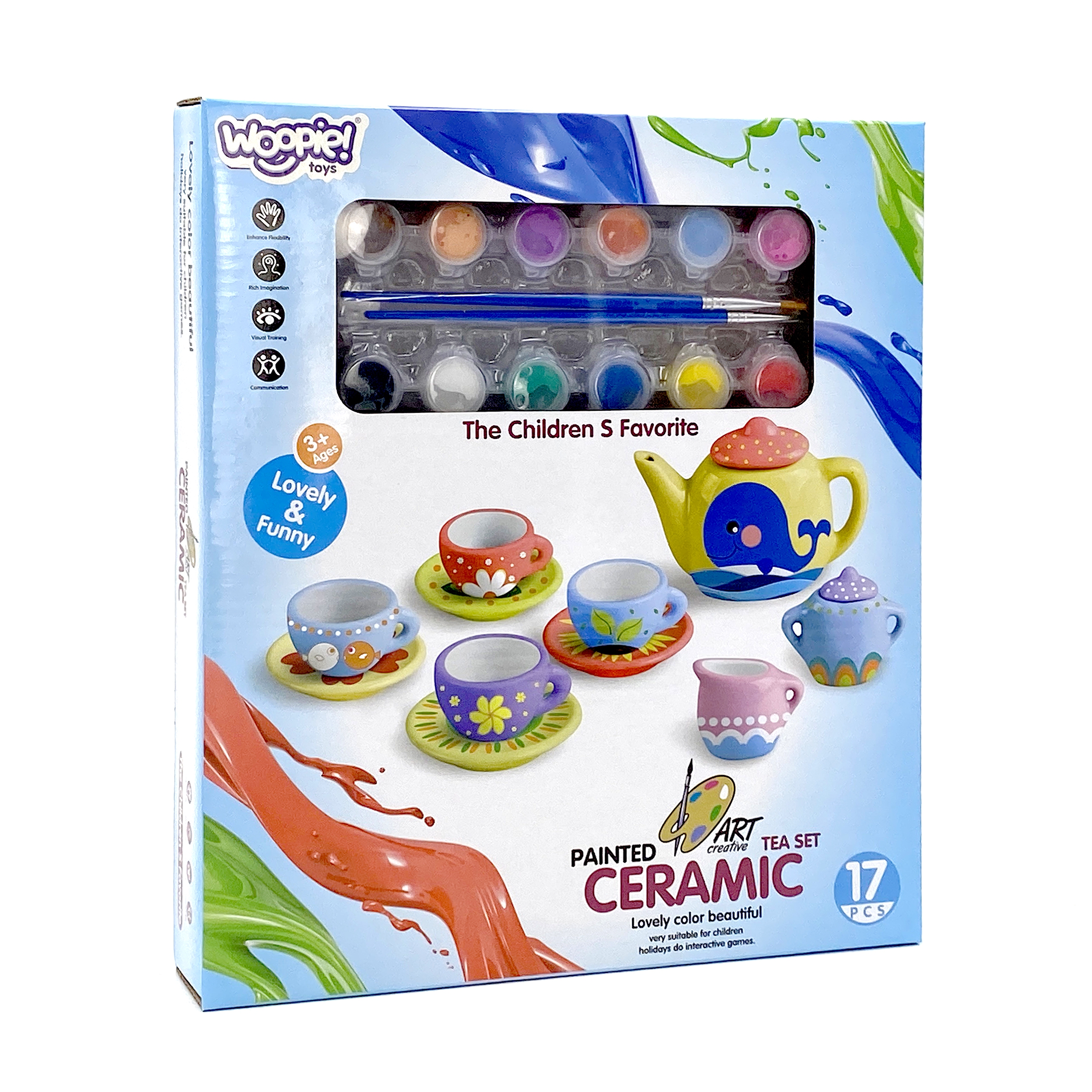 Zestaw serwis do herbaty ceramiczny do malowania