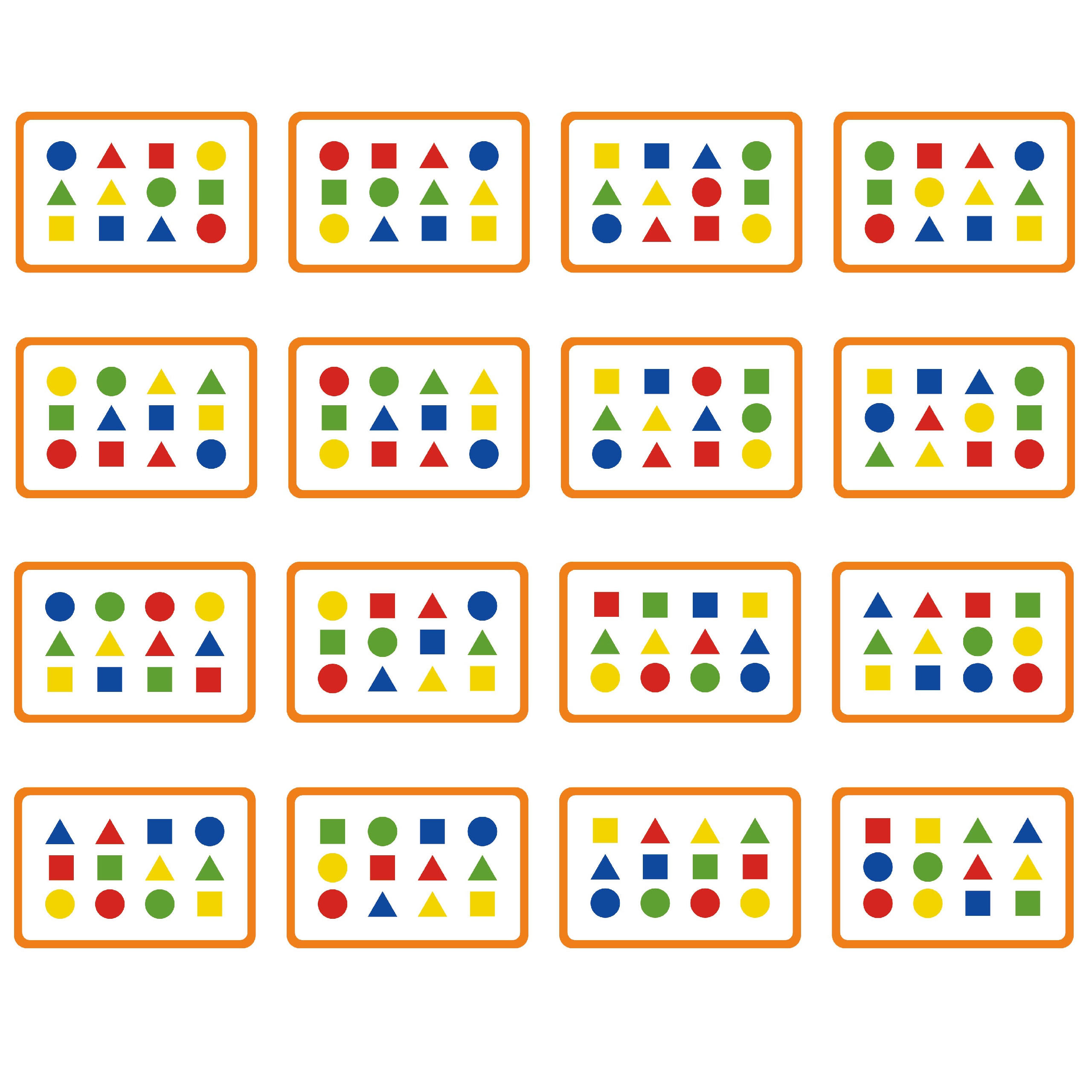 Gra logiczna odwzoruj kolory i figury montessori