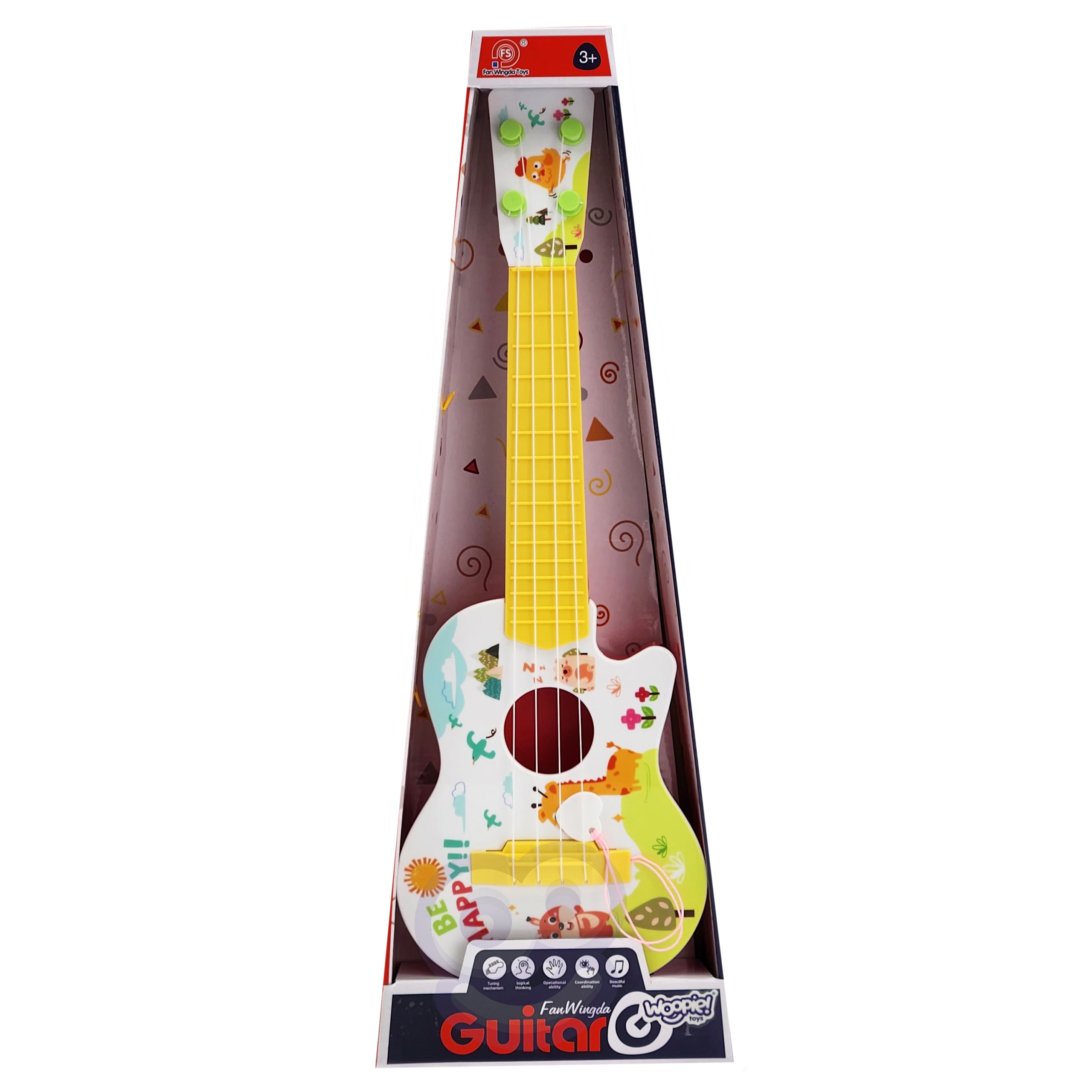 Gitara akustyczna dla dzieci czerwona 43 cm