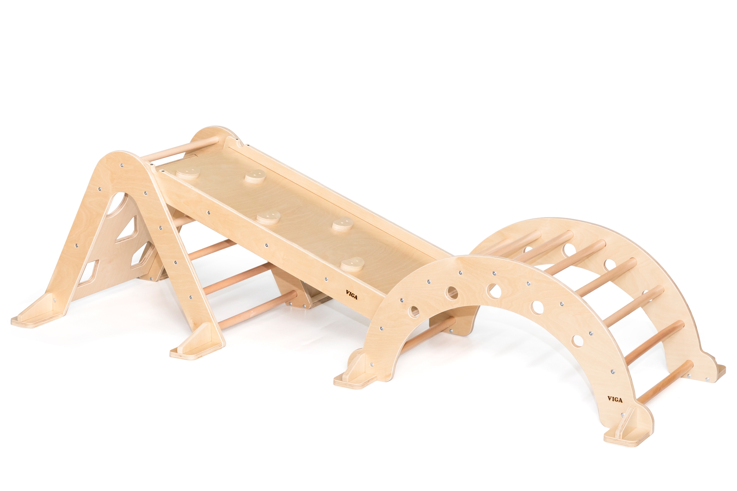 Drewniany bujak naturalny montessori