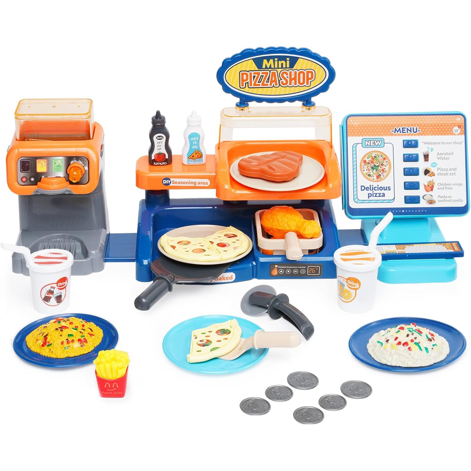 Sklep restauracja fast food mini pizza shop 35 el.