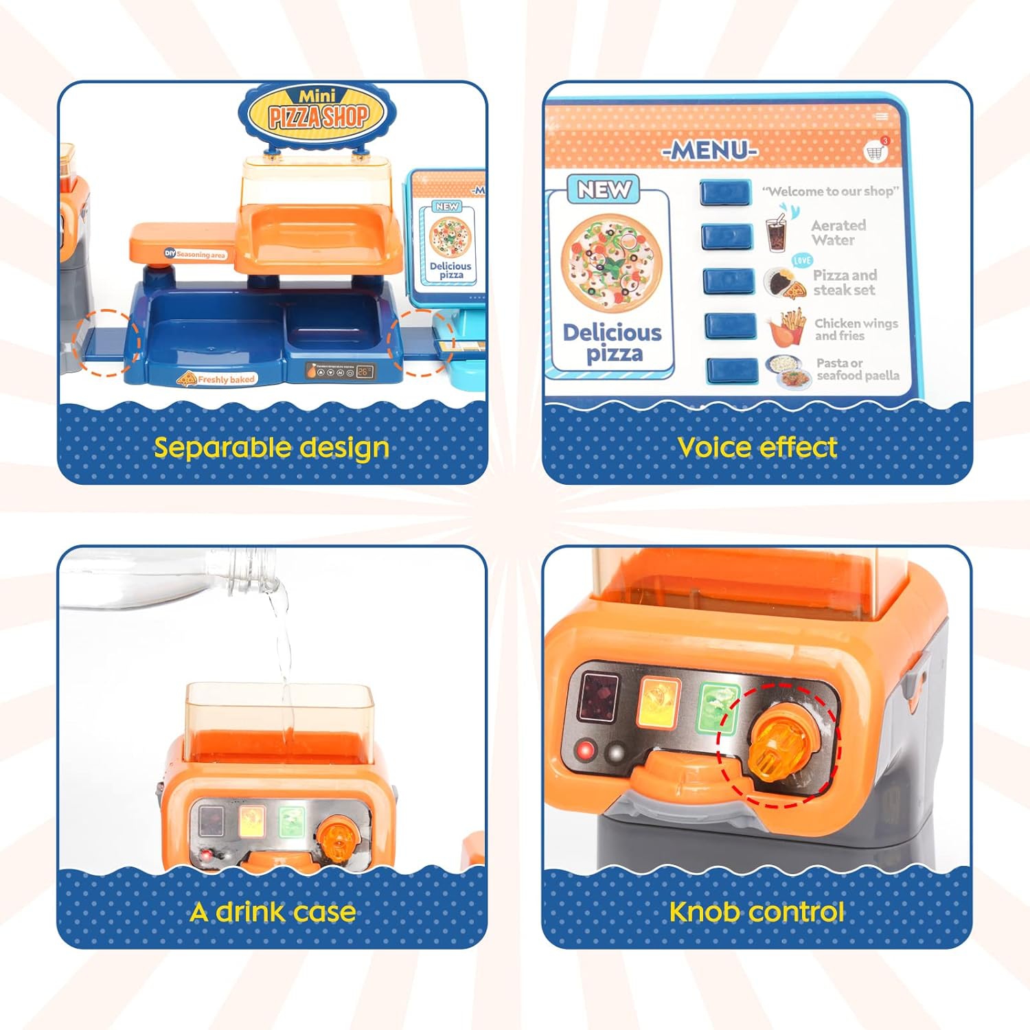 Sklep restauracja fast food mini pizza shop 35 el.