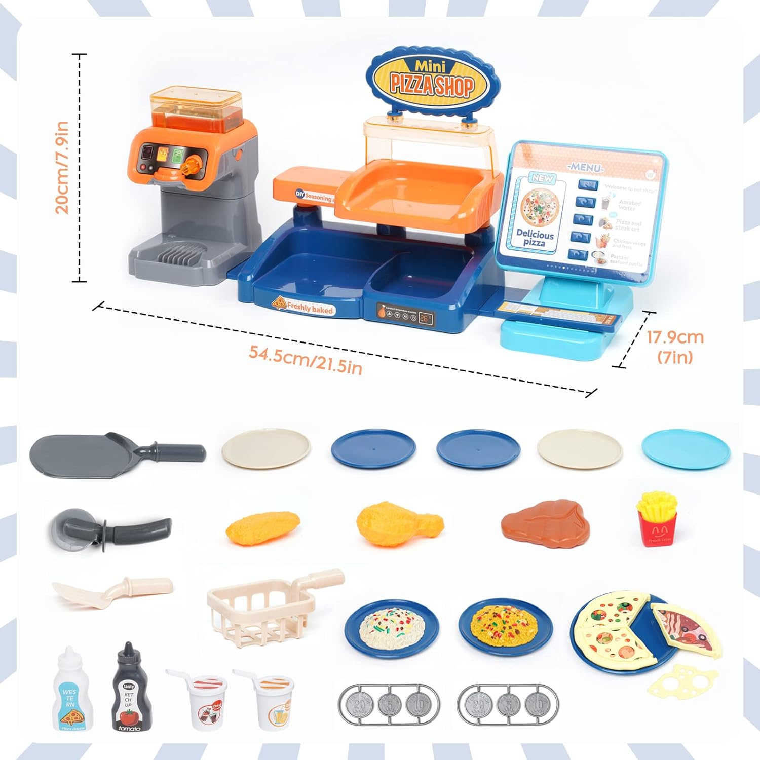 Sklep restauracja fast food mini pizza shop 35 el.