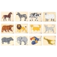 VIGA Zestaw Puzzle Drewniane 12 Układanek Zwierzątka Montessori + Stojak
