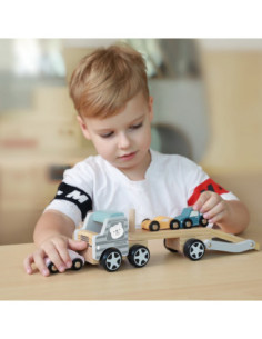 Drewniana laweta z samochodzikami Viga Toys 2