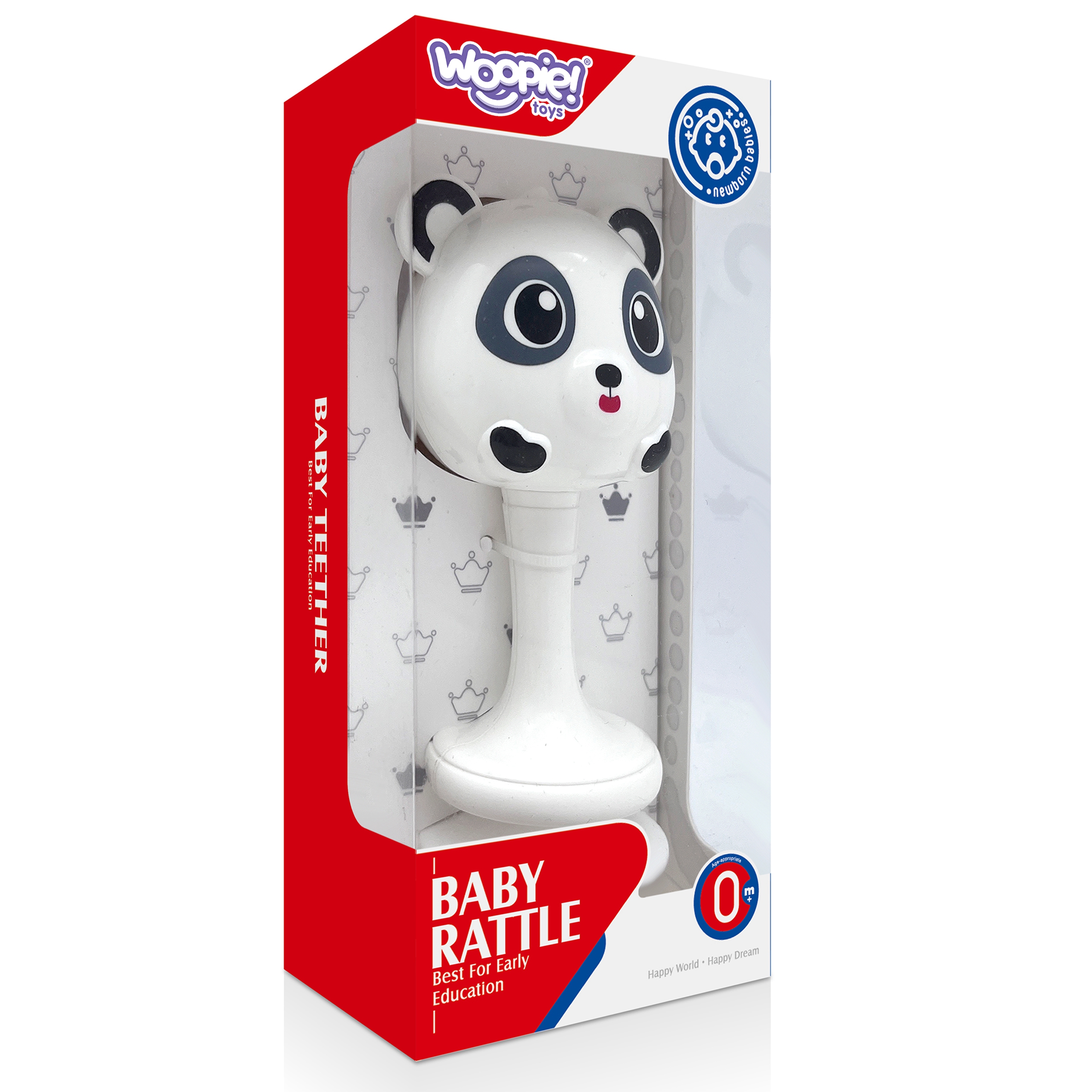 Grzechotka biało-czarna panda 0m+
