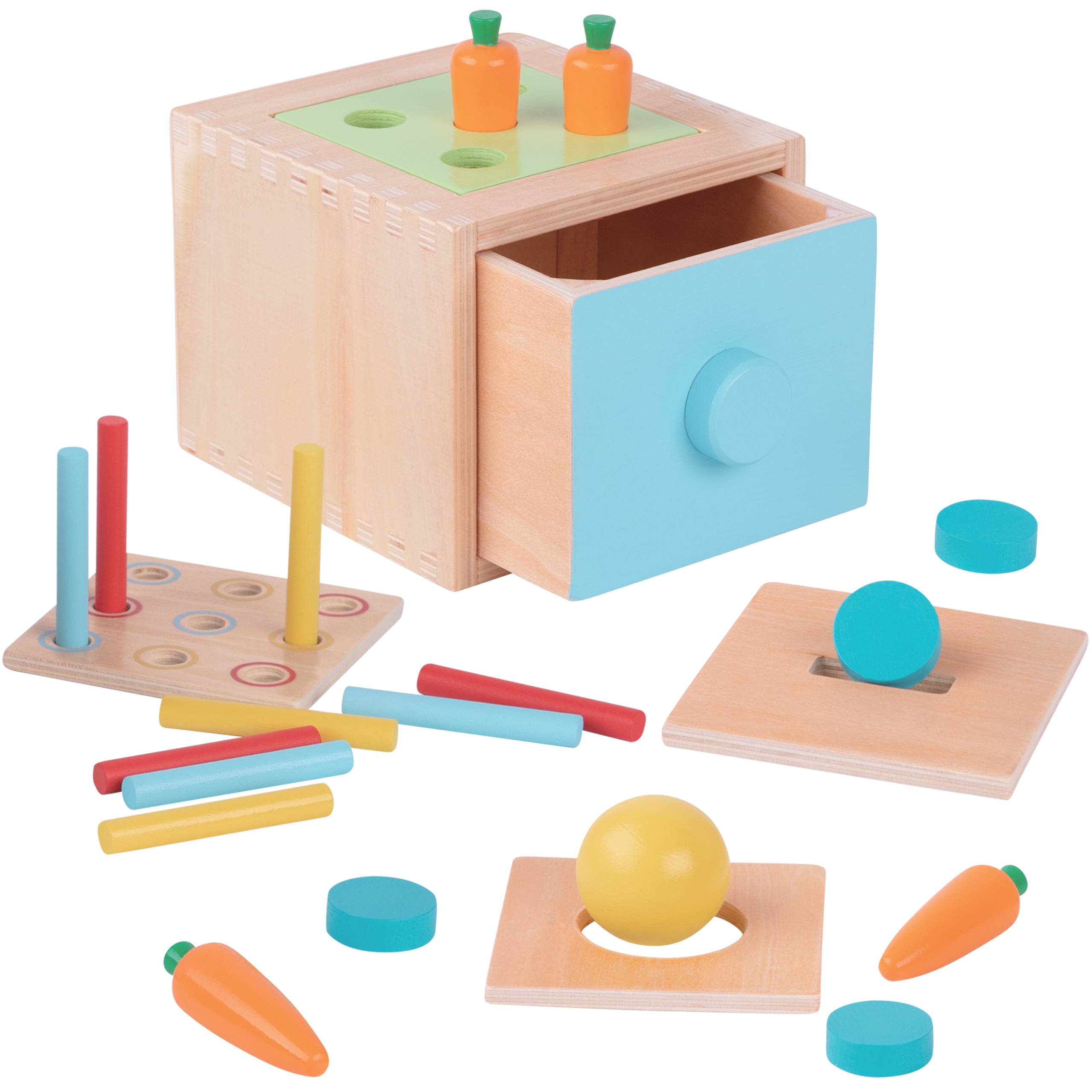 Drewniana szuflada edukacyjna sorter montessori
