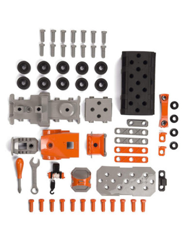 Smoby Ciężarówka 3w1 Black+Decker Narzędzia Dźwig 60 Akc.