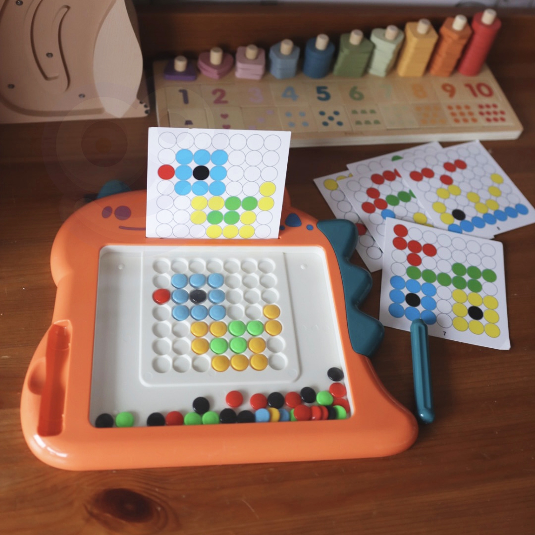 WOOPIE Tablica Magnetyczna dla Dzieci Montessori MagPad Dinozaur