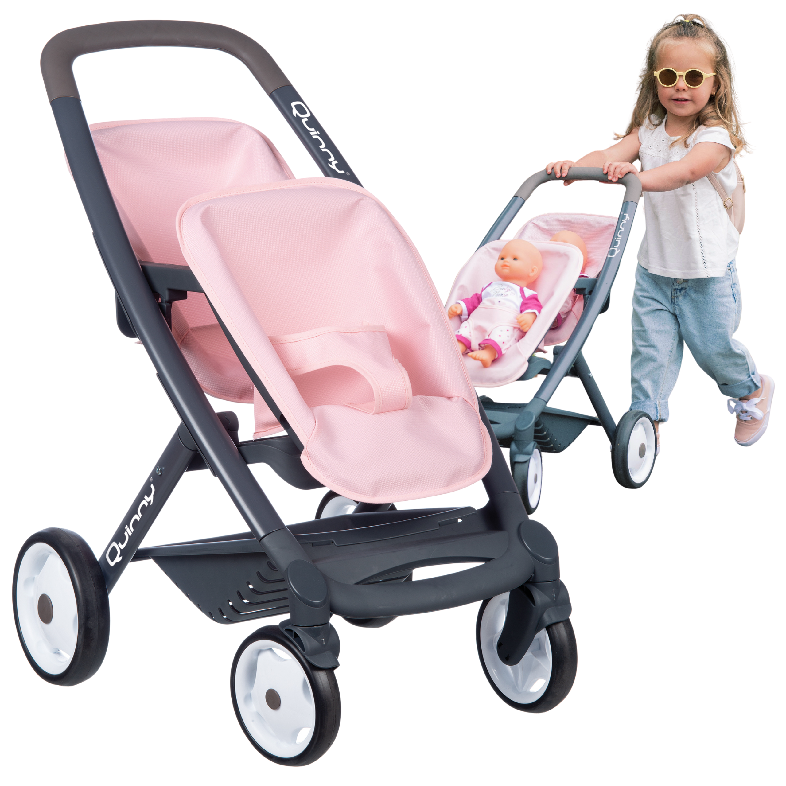 Wózek dla lalek maxi cosi quinny spacerówka dla bliźniąt