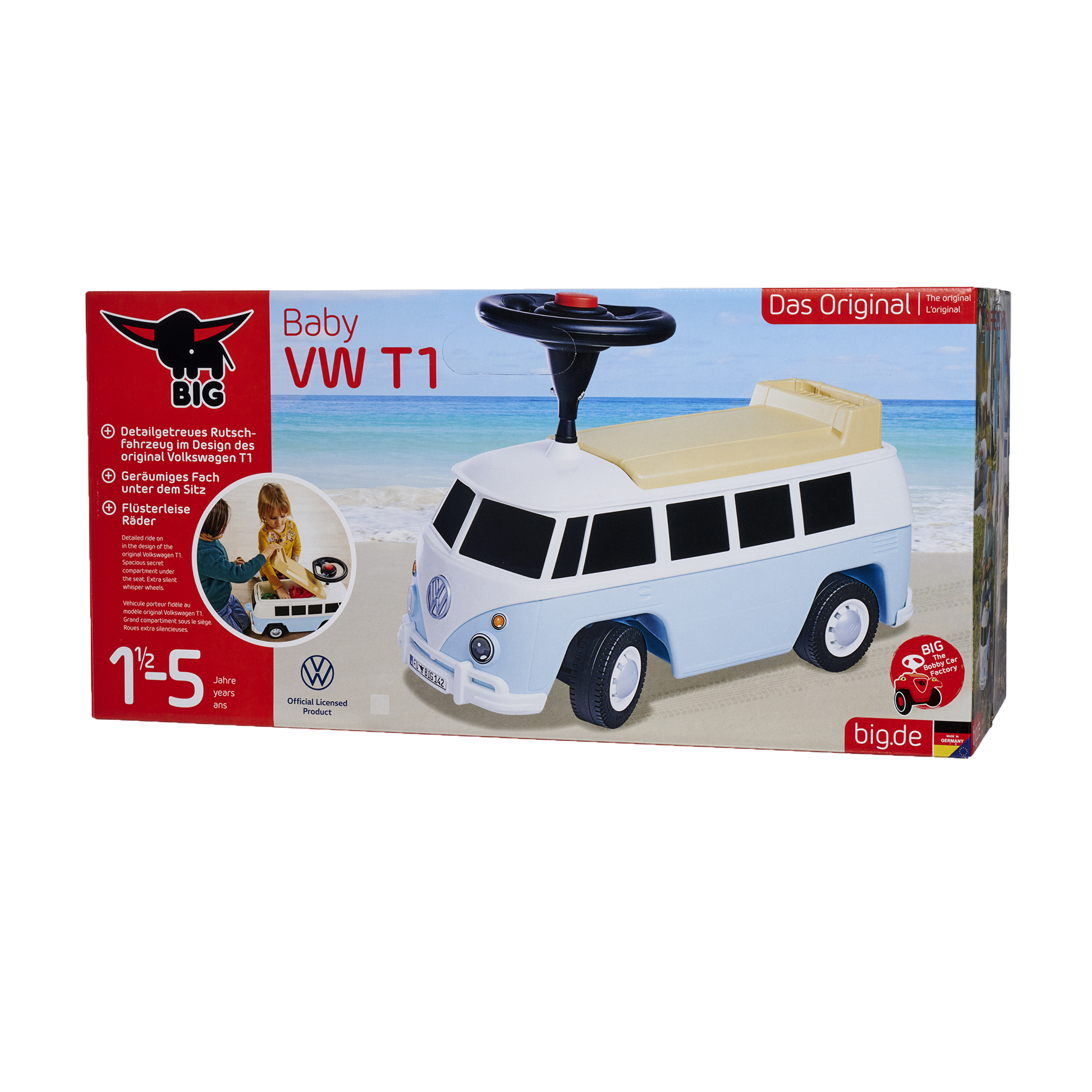 Jeździk vw t1 niebieski kamper volkswagen van