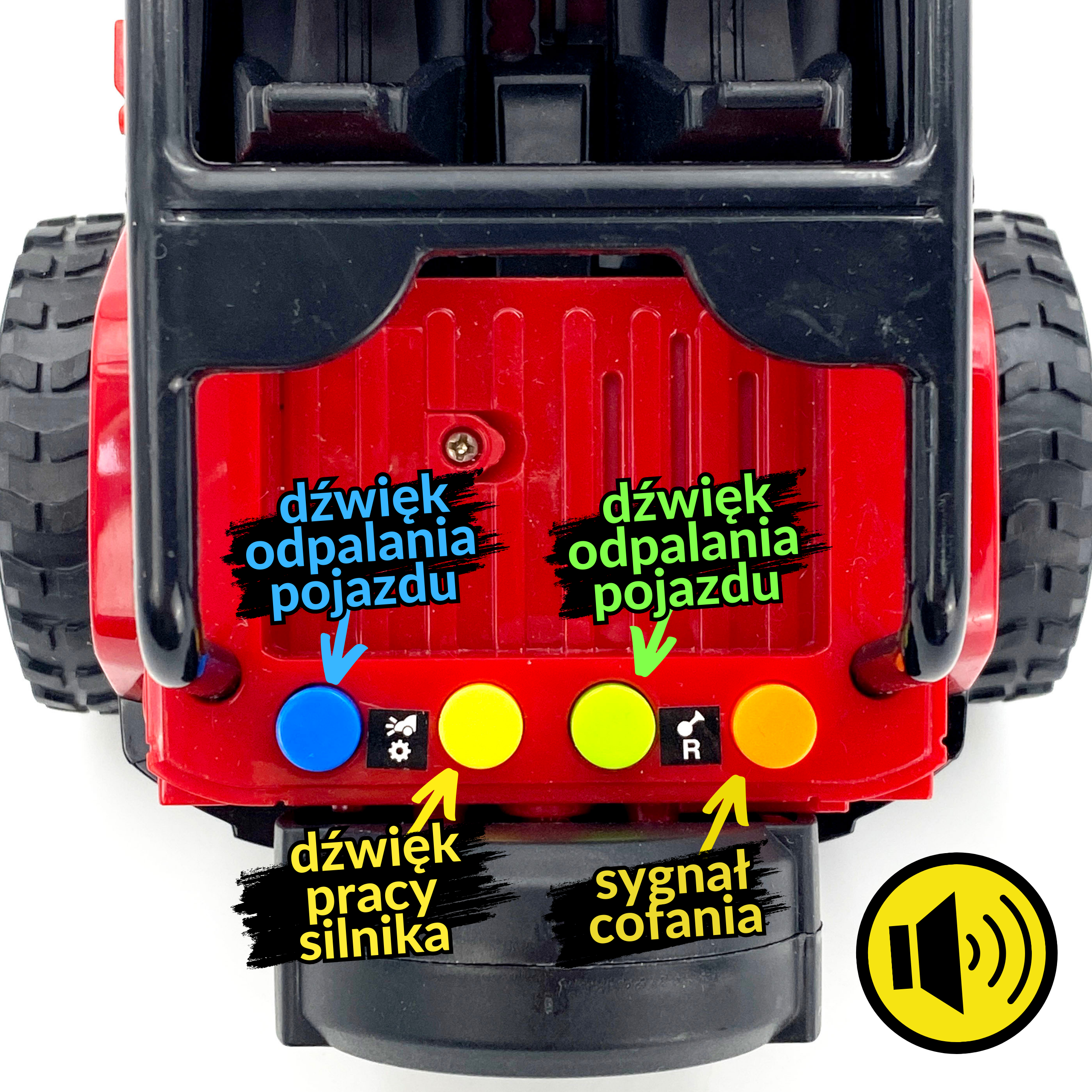 Jeep auto samochód terenowy z dźwiękiem i światłem