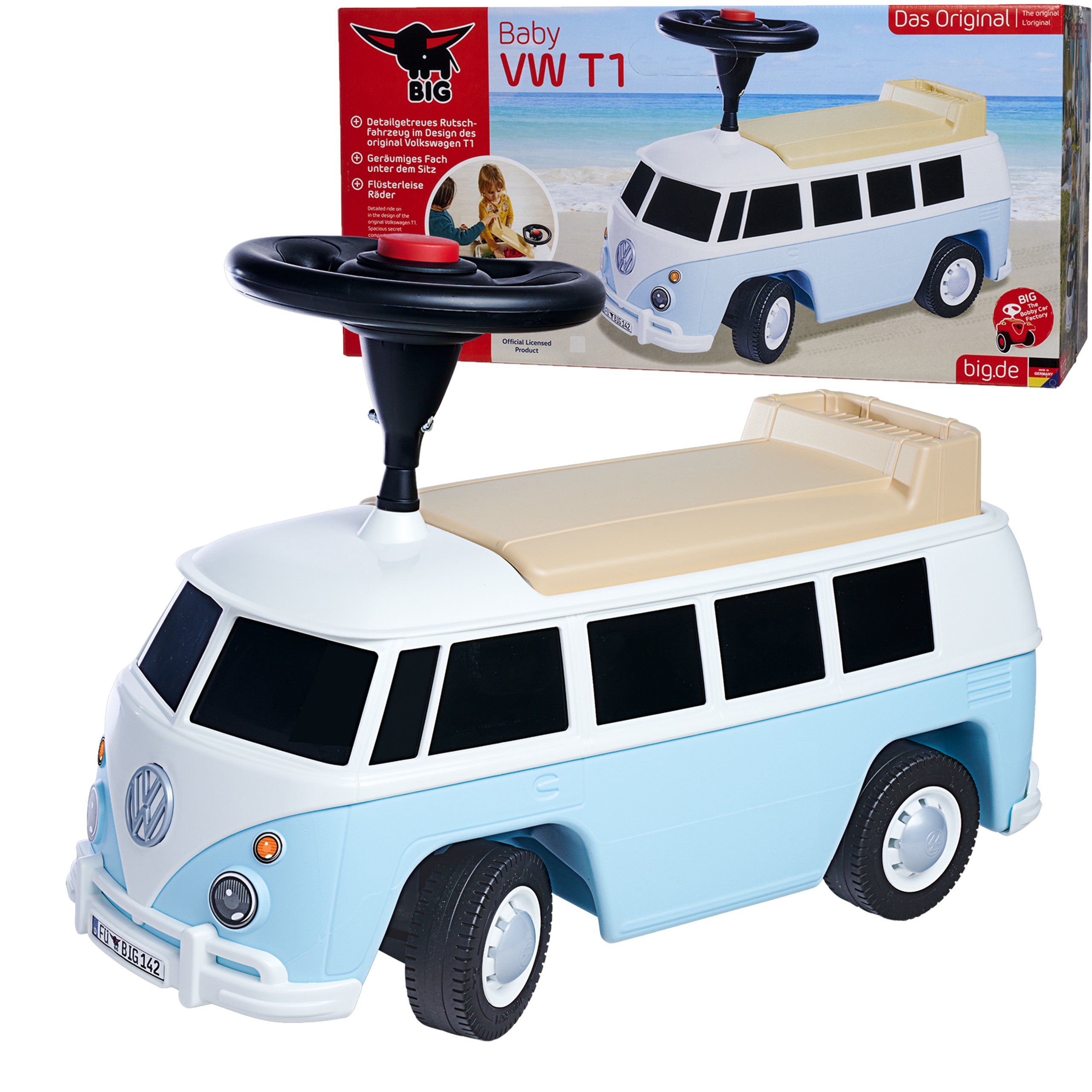 Jeździk vw t1 niebieski kamper volkswagen van