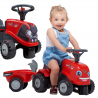 FALK Tractor Baby Case IH Ride-On Red with Trailer + ac from 12 months.