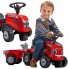 FALK Tractor Baby Massey Ferguson Red with Trailer + ac. From 1 year