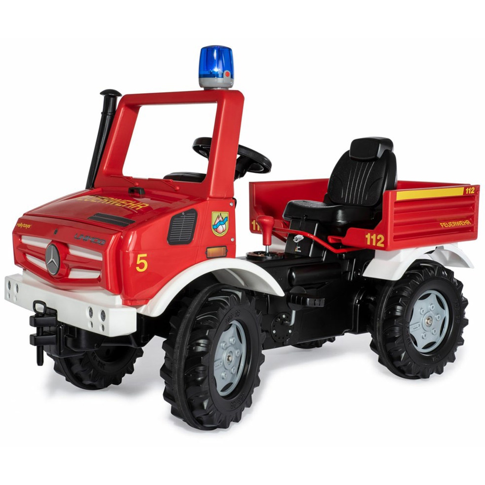 Unimog mercedes benz samochód na pedały straż + kogut