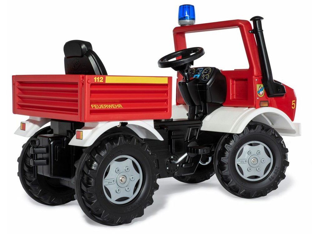 Unimog mercedes benz samochód na pedały straż + kogut