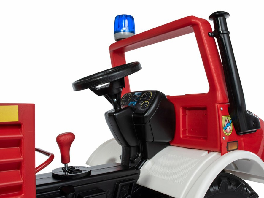 Unimog mercedes benz samochód na pedały straż + kogut