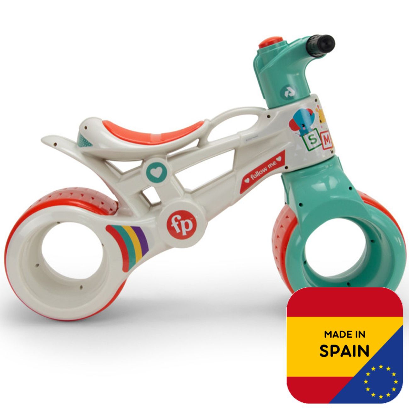 Jeździk rowerek biegowy fisher price szerokie koła