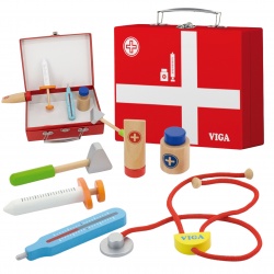 Viga Wooden Set of a Little Doctor in a Suitcase