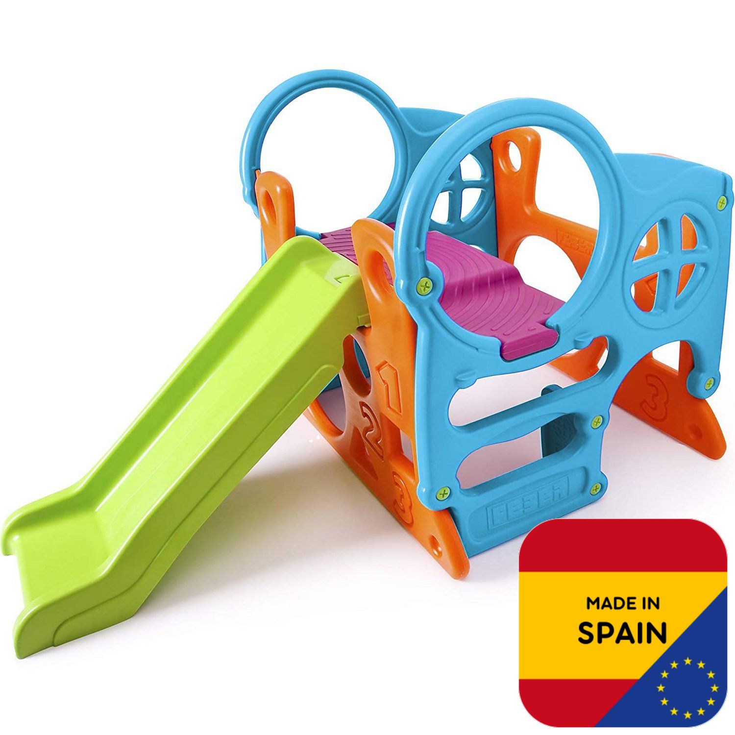 Duży plac zabaw activity center zjeżdżalnia 100 cm ścianka wspinaczkowa kształty