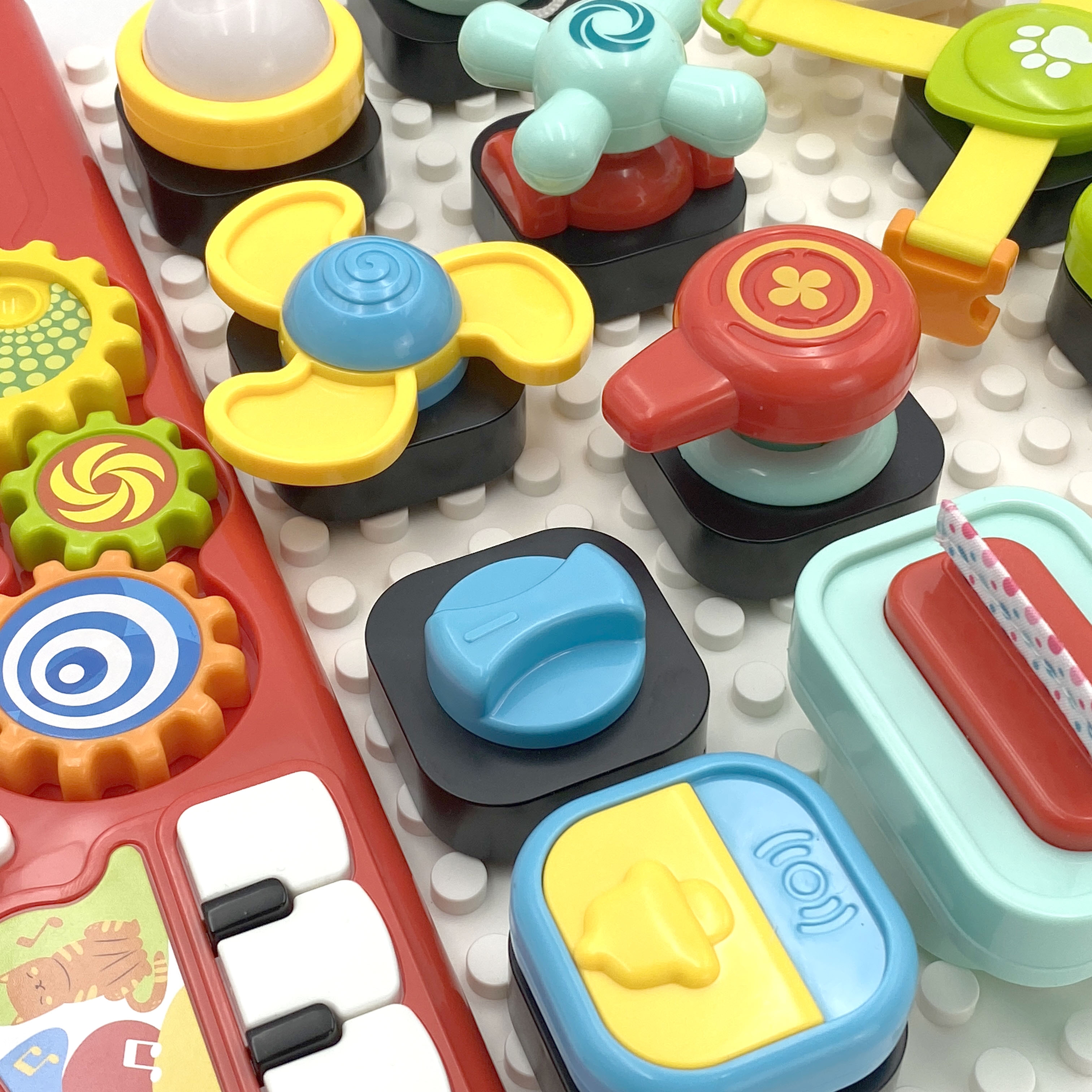 Montessori tablica manipulacyjna kolorowy panel aktywności