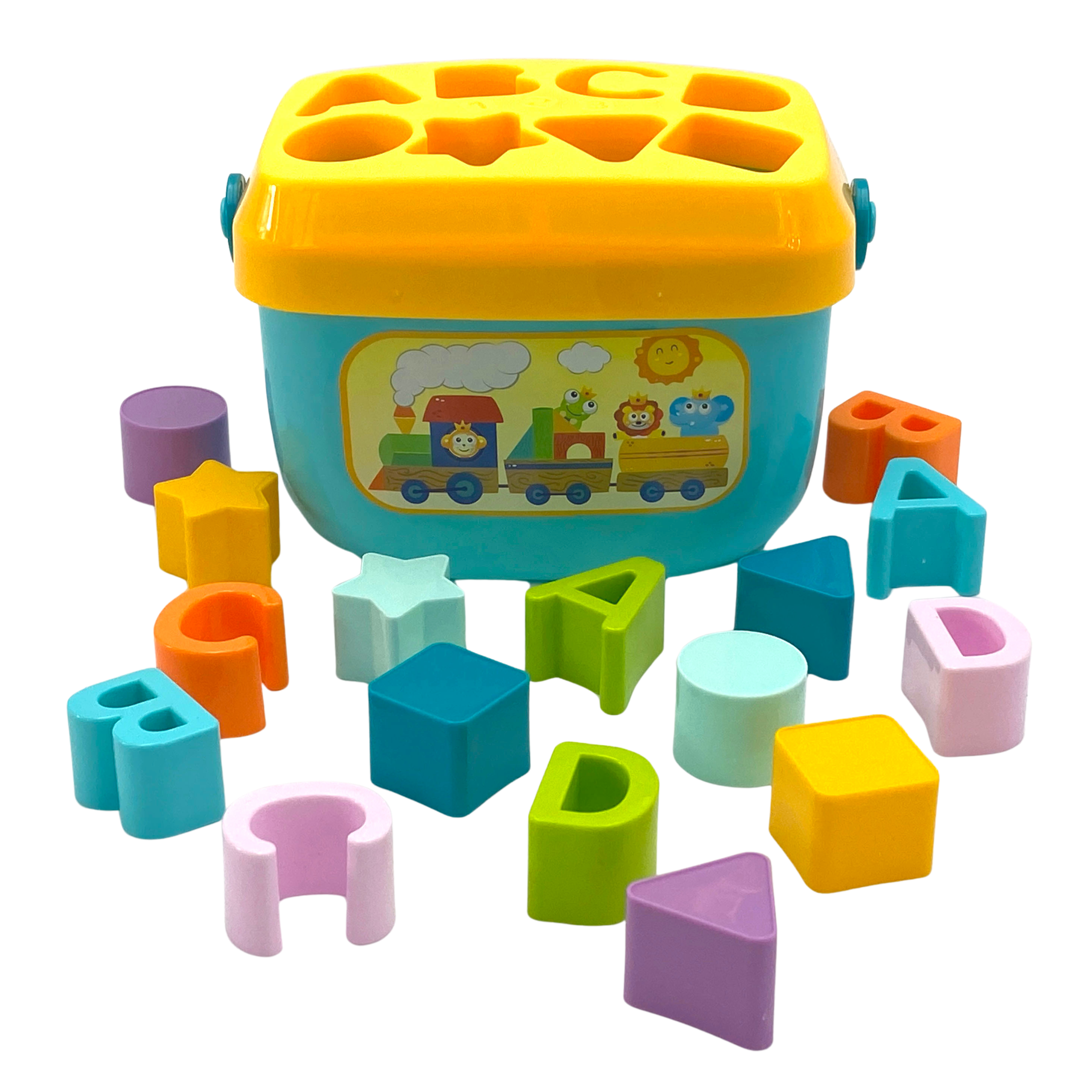 Sorter 2w1 skrzynka walizka + nauka alfabetu i kształtów