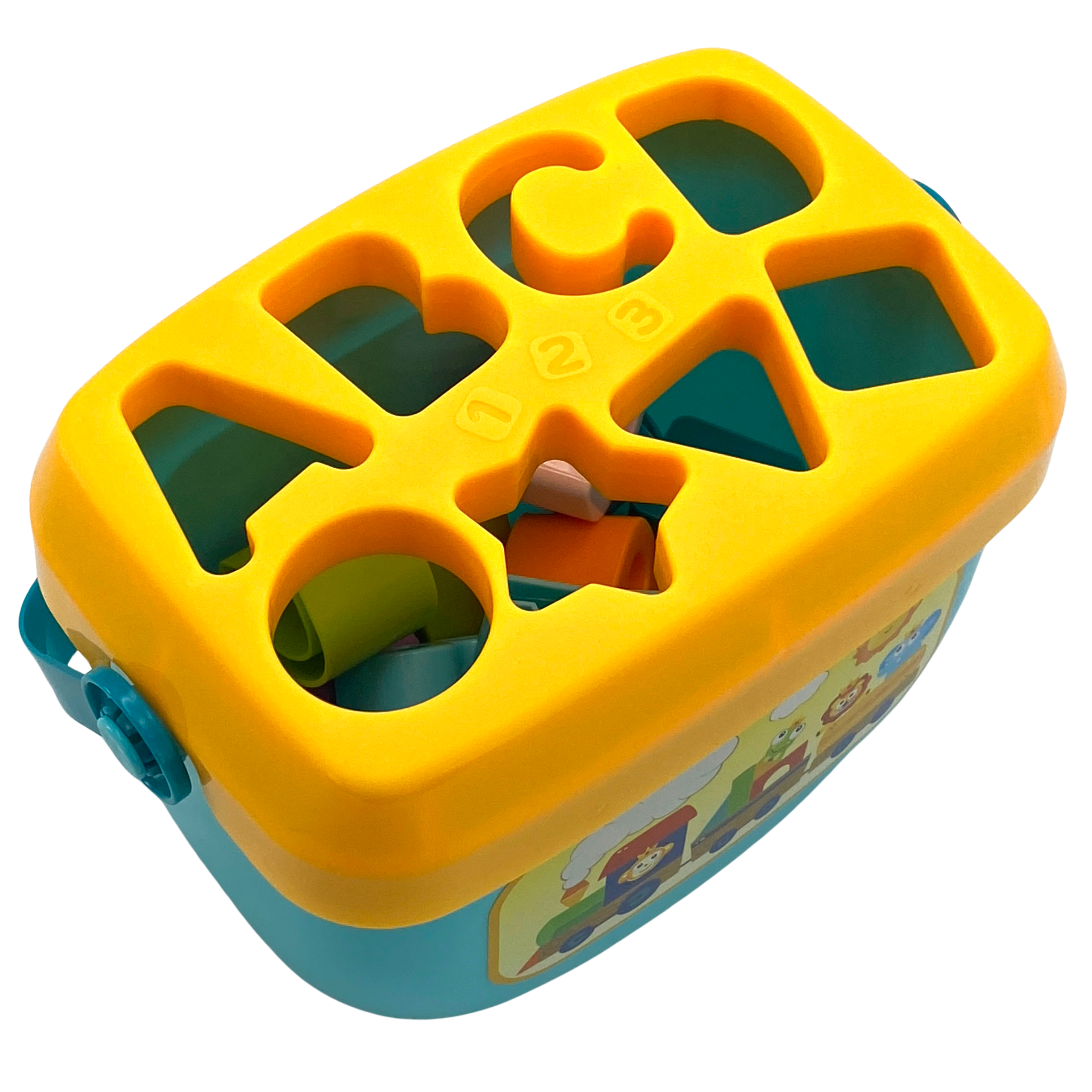 Sorter 2w1 skrzynka walizka + nauka alfabetu i kształtów
