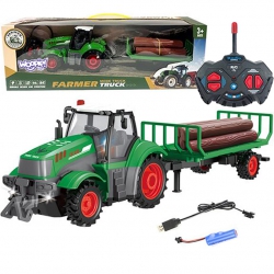 WOOPIE RC Remote Controlled Tractor with Trailer - Scale 1:24