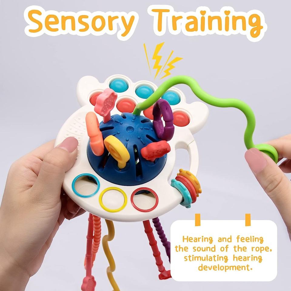 Zabawka sensoryczna montessori gryzak wielofunkcyjny 0+