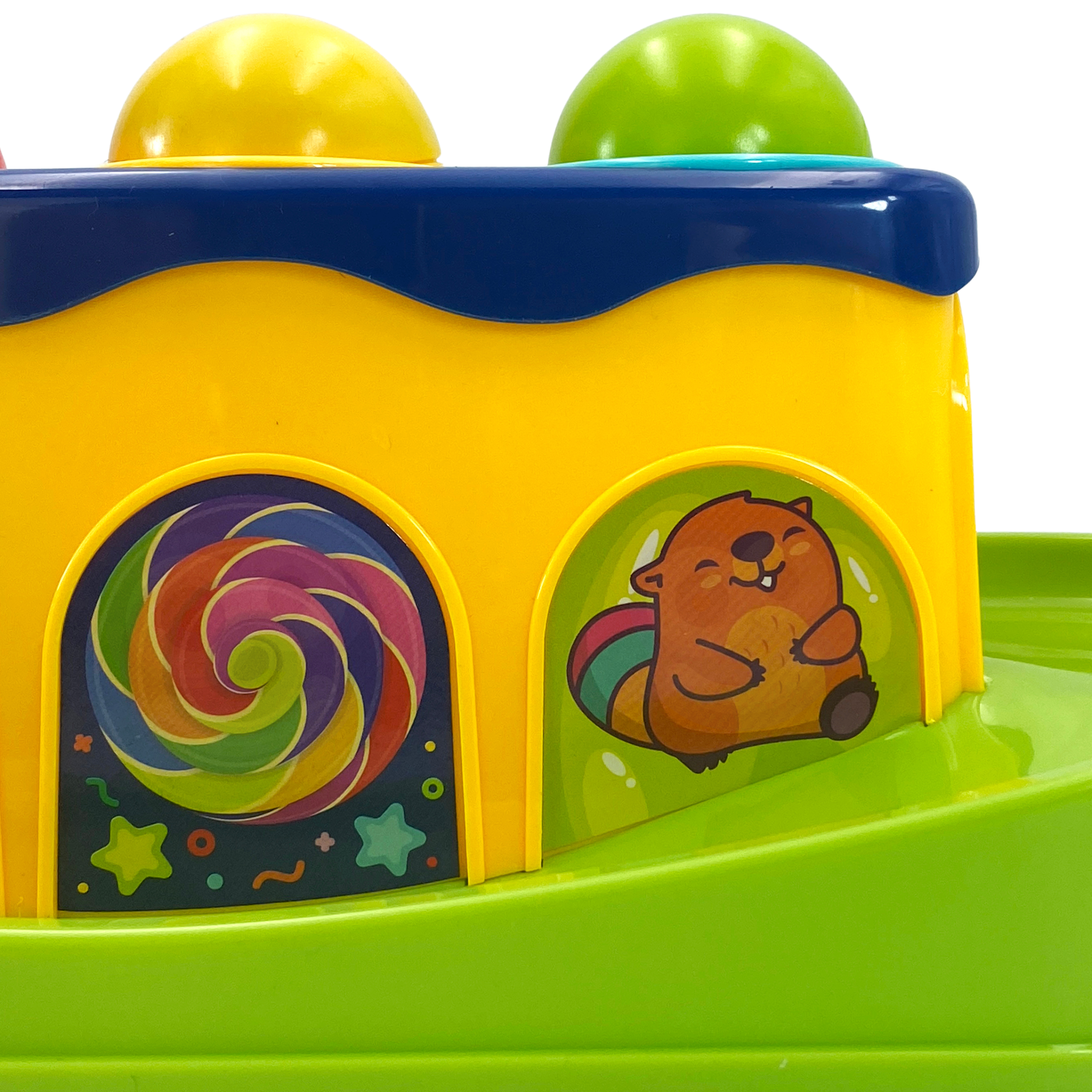 Kolorowa przebijanka wbijanka z młoteczkiem montessori